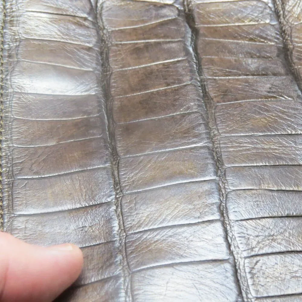 John Galliano Croc Embossed Leather Handbag